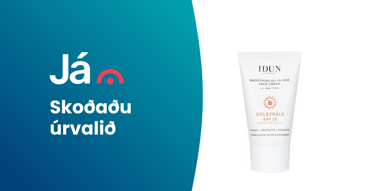 IDUN| PRIMER OG ANDLITSKREM| SOLSTRÅLE SPF 25 - Vöruleit Já.is