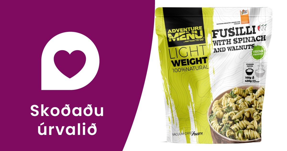 ADM Fusilli með spínat og valhnetum (V) 105g - Vöruleit Já.is