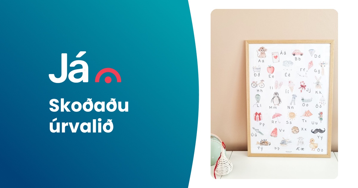 Veggspjald - Íslenska stafrófið - Vöruleit Já.is