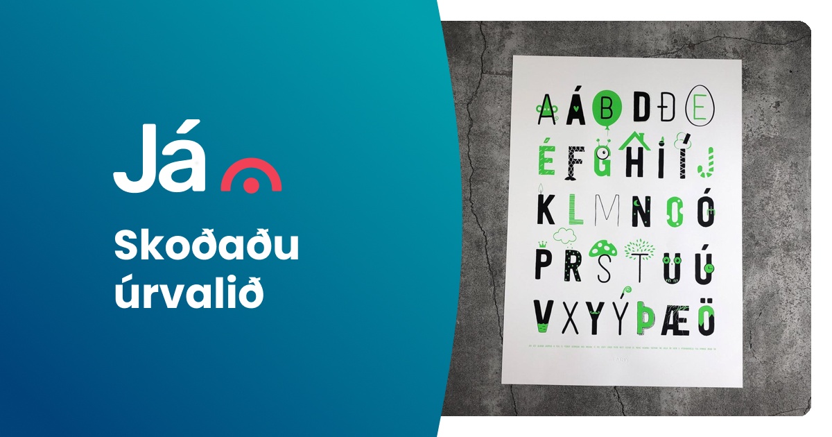 Íslenska stafrófið - plakat - Vöruleit Já.is
