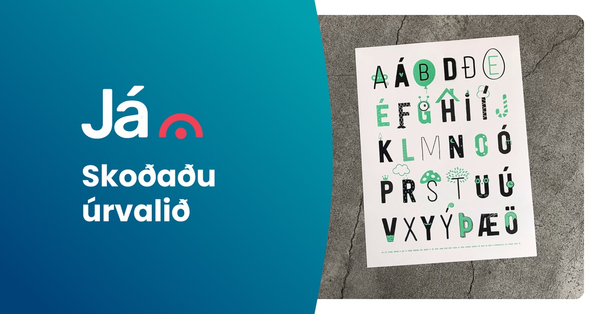 Íslenska stafrófið - plakat - Vöruleit Já.is