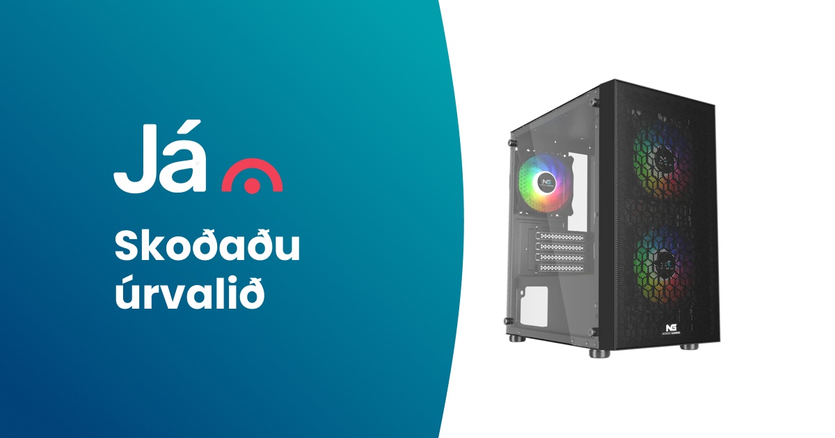 Nordic Gaming Mjolnir RGB mATX turnkassi, svartur - Vöruleit Já.is