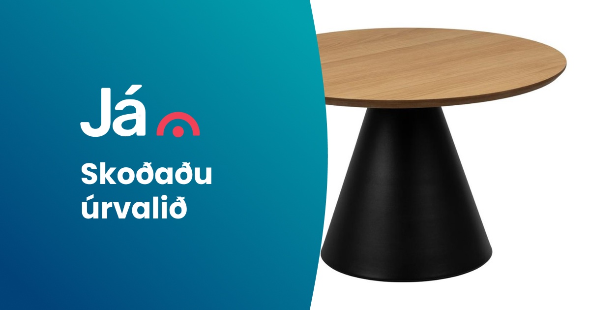 SALA sófaborð Ø65x43 cm svartur fótur eikar borðplata - Vöruleit Já.is
