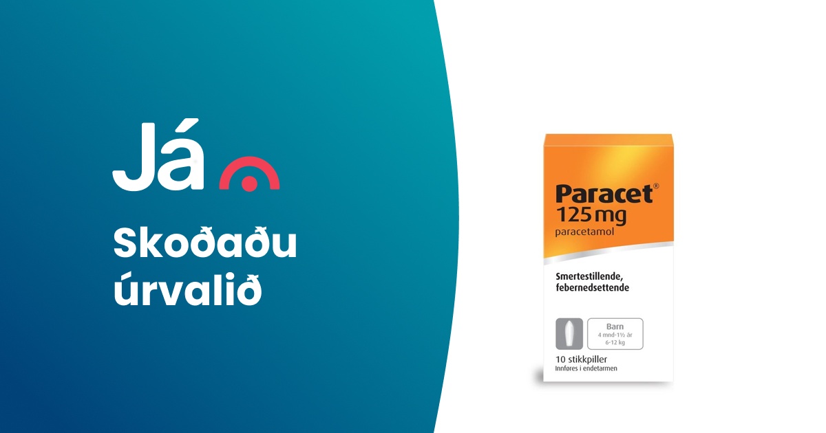 Paracet 125mg 10stk - Vöruleit Já.is